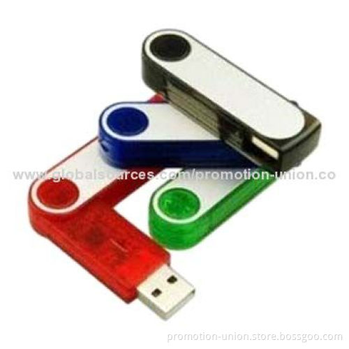 USB Flash Drives, Trans Swivel, Custom Color with Silk Imprinting